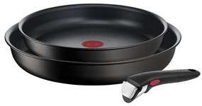 Tigăi cu suprafață antiaderentă/cu mâner reglabil 2 buc. din aluminiu ø 28 cm INGENIO Eco Resis L3979102 – Tefal