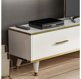 Mobilier living Mevala 2 (alb + auriu) . 1095633