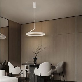 Lustra circulara aluminiu alb LED CCT ADALIZ 60cm