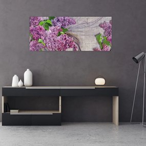 Tablou - Flori de liliac (120x50 cm)