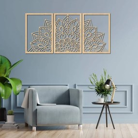 SENTOP | Mandala florală din 3 piese pentru perete | FLOFER