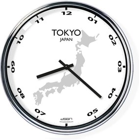 Ceas de birou (deschis sau întunecat) - Tokio / Japonia, diametru 32 cm | DSGN, Výběr barev Tmavé