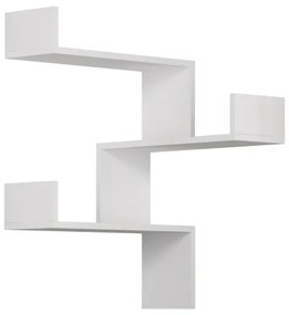 Etajeră de colț LUKSA 90x60 cm albă