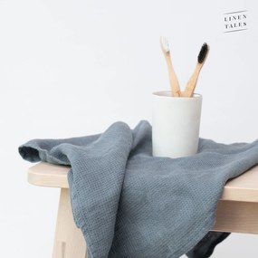 Prosop albastru din in 30x30 cm - Linen Tales
