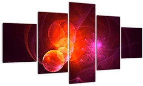 Tablou modern cu abstracțiune roz (125x70 cm), în 40 de alte dimensiuni noi