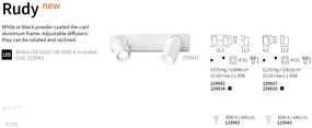 Aplica cu spot directionabil RUDY AP1 NERO 229010 IDL