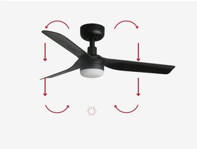 Ventilator LED dimabil FARO 33822-1TW MINI PUNT S LED/10W 2700/4000/6000K negru d. 90 cm + telecomandă