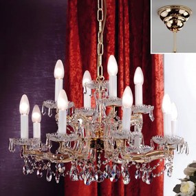 Candelabru de lux cristal Swarovski Maria Theresia-A 8+4L 24K gold plated