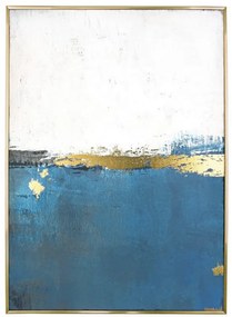 Tablou decorativ albastru/alb din MDF si panza, 67x4,3x94,5 cm, Bold Abstract Bizzotto