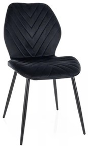 Scaun de bucătărie Broda Velvet, negru