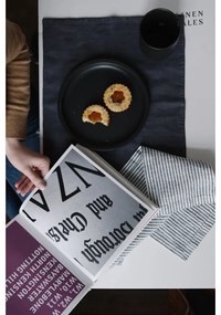 Suport din in pentru farfurie Linen Tales, 35 x 45 cm, gri închis