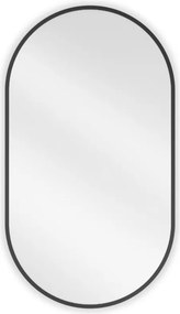 Mexen Loft oglindă de baie ovală 80 x 45 cm, ramă neagră - 9851-080-045-000-70