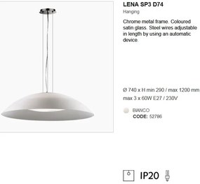 Pendul modern diam. 74cm LENA SP3 D74 BIANCO 052786