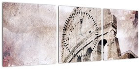 Tablou - Colosseum, Roma, Italia (cu ceas) (90x30 cm)