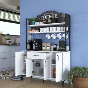 Dulap multifunctional, Hanah Home, JE130, 120x183.6x40 cm, Alb