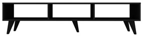 Comoda TV Tirro V2, Negru, 150 x 35 x 35 cm