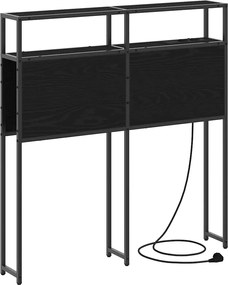 vidaXL Tăblie de depozitare cu raft Stejar negru 100 cm Lemn compozit