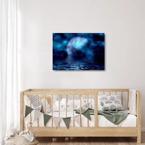 Tablou pe sticlă Luna deasupra mării (70x50 cm)