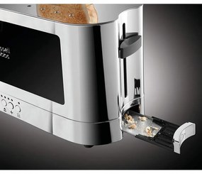 Russell Hobbs Elegance Toaster 23380-56, 1420W, 2 fileuri, 6 grade, Lift & Look, Inox/negrit