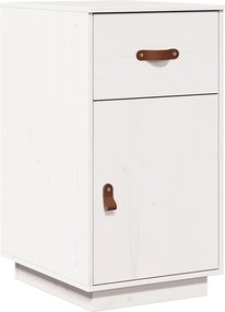 vidaXL Dulap de birou, alb, 40x50x75 cm, lemn masiv de pin