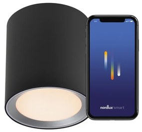 Spot aplicat LED CCT, IP44 Landon 14 Smart Black