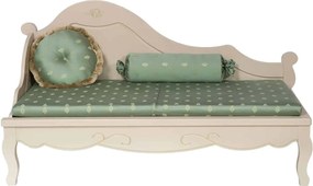 Sofa lemn masiv alb antic Casandra, 169 × 76 × 93 cm