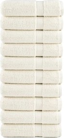 vidaXL Prosoape de duș premium SOLUND 10 buc. crem 70x140 cm 600 gsm
