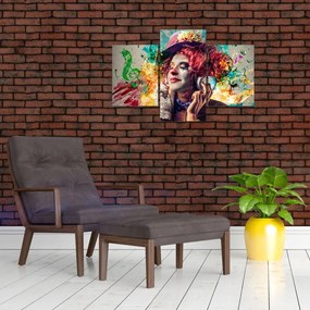 Tablou - Artista cu căști (90x60 cm)