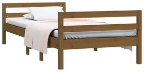 Cadru de pat, maro miere, 90x190 cm, lemn masiv de pin