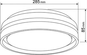 Brilagi - Plafonieră LED NAOMI, 24W, 230V, Ø 28,5 cm, negru