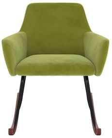 331143 vidaXL Scaun balansoar, verde deschis, catifea