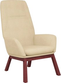 vidaXL Scaun de relaxare, crem, material textil