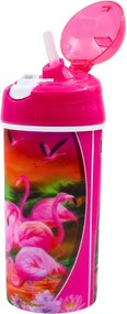 Sticlă apă pentru copii model flamingo 500ml