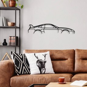 Decoratiune de perete Metal Toyota Supra Silhouette, Negru, 15x1x70 cm