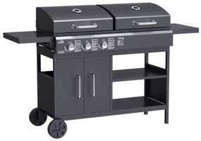 Grătar combinat 2in1 Cattara 13042 Couple, 159 x 102 x 49 cm