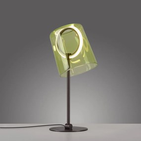 Veioza moderna LED 2700K, sticla, verde, Zula