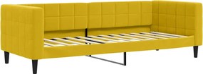 vidaXL Pat de zi, galben, 80x200 cm, catifea