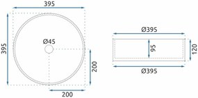 Lavoar pe blat Rea Ingrid negru