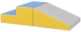 HOMCOM Parcurs motricitate bebeluș jucării de escaladă modulabil 2 cuburi gigante din spumă 50 x 50 x 25 cm multicolor | Aosom Romania