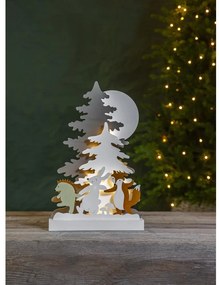 Decorațiune din lemn cu LED pentru Crăciun Star Trading Forest Friends, înălțime 44 cm