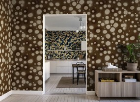 Tapet Spotted Puffer, Brown, Rebel Walls