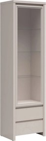 Vitrina KASPIAN, casmir, PAL/sticla, 56x41x201 cm