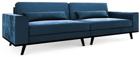 Canapea Seattle K111Numărul de locuri: 4, Albastru, 280x90x85cm, 80 kg, Tapiterie, Picioare: Lemn, Lemn: Pin