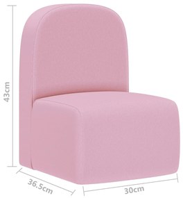 Canapea pentru copii 2-in-1, roz, piele ecologica Roz