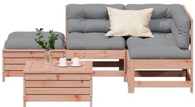 vidaXL Set mobilier de grădină cu perne, 5 piese, lemn masiv douglas