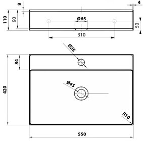 Chiuvetă argintie din oțel inoxidabil 55x42 cm Aurum – Sapho