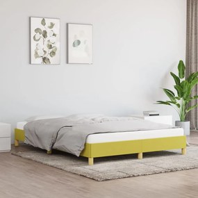 Cadru de pat, verde, 140x190 cm, material textil Verde, 25 cm, 140 x 190 cm