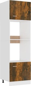 vidaXL Dulap cuptor microunde “Lyon” stejar afumat 60x57x207cm