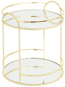 Tavă aurie cu oglindă Feel înălțime 24 cm