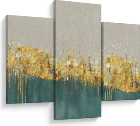 Tablou - Textura cu decor auriu (90x60 cm)
